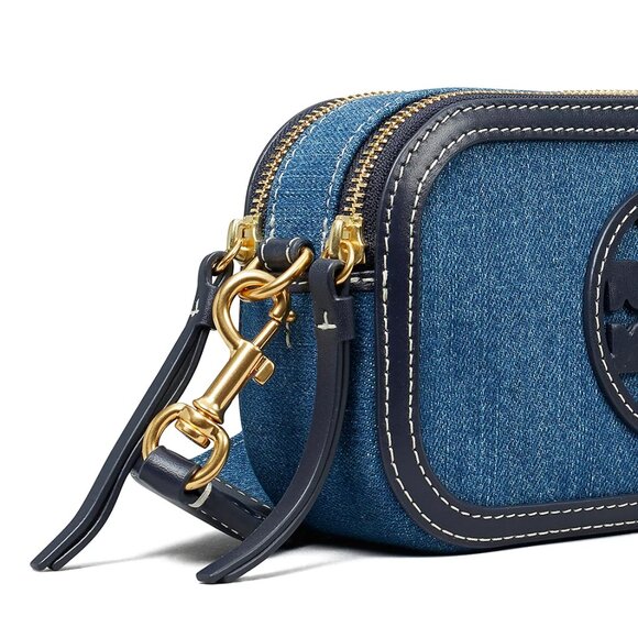 Tory Burch Mini Miller Denim Crossbody Bag - Picture 5 of 11